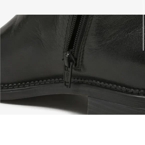 Clarks Maye Grace Leather Ankle Bootie, Black Leather New in Box - Picture 5 of 12